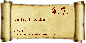 Haris Tivadar névjegykártya